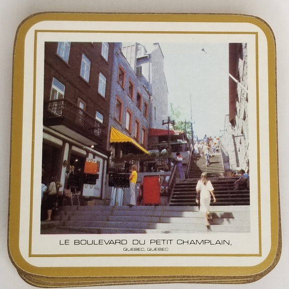Pimpernel Quebec City Collection Cork Backed Coasters Deluxe Finish 4"x4" 6ct - Picture 7 of 15